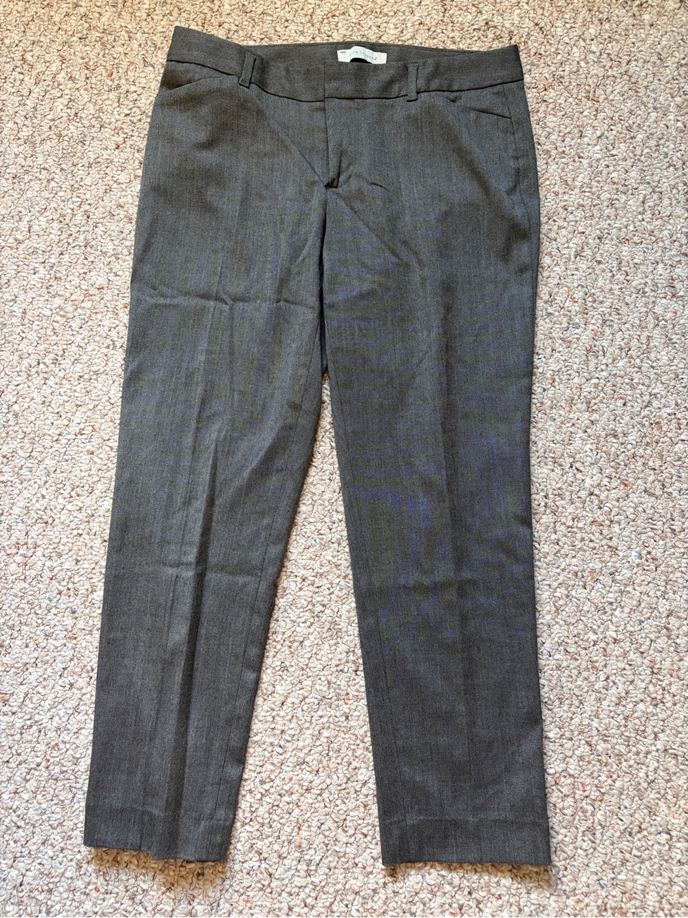 Gap Slim Cropped Pants gray stretch business casual 25” inseam mid rise trousers